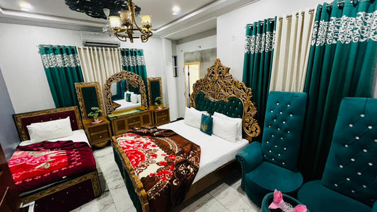 Family Room 6 Persons | 3 Single & 1 Master Bed | Luxury International Guest House G-9/4 | PKR 14,900
