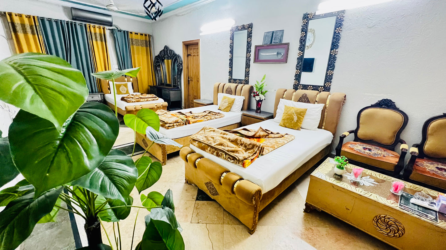 G3 – 4 Single Beds | Galaxy Lodge  Price: PKR 15000 / night Capacity: 4 Guests