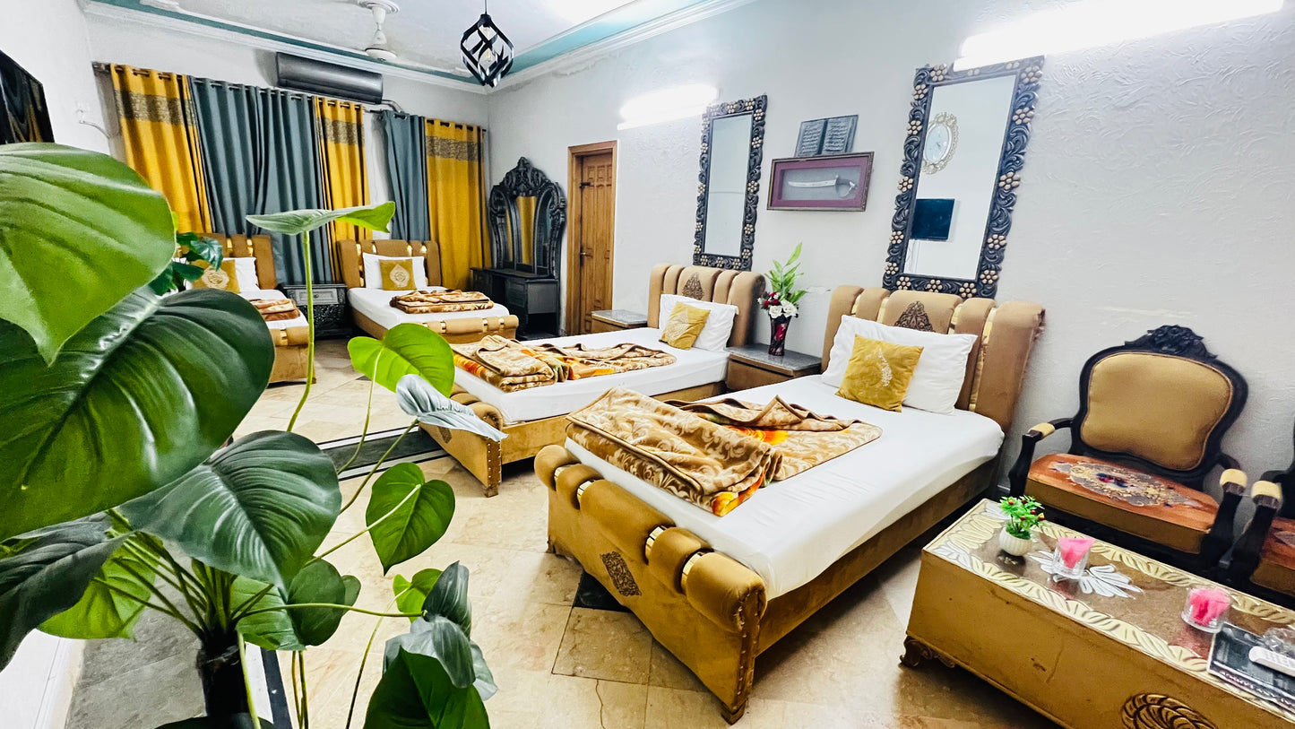 G3 – 4 Single Beds | Galaxy Lodge  Price: PKR 15000 / night Capacity: 4 Guests