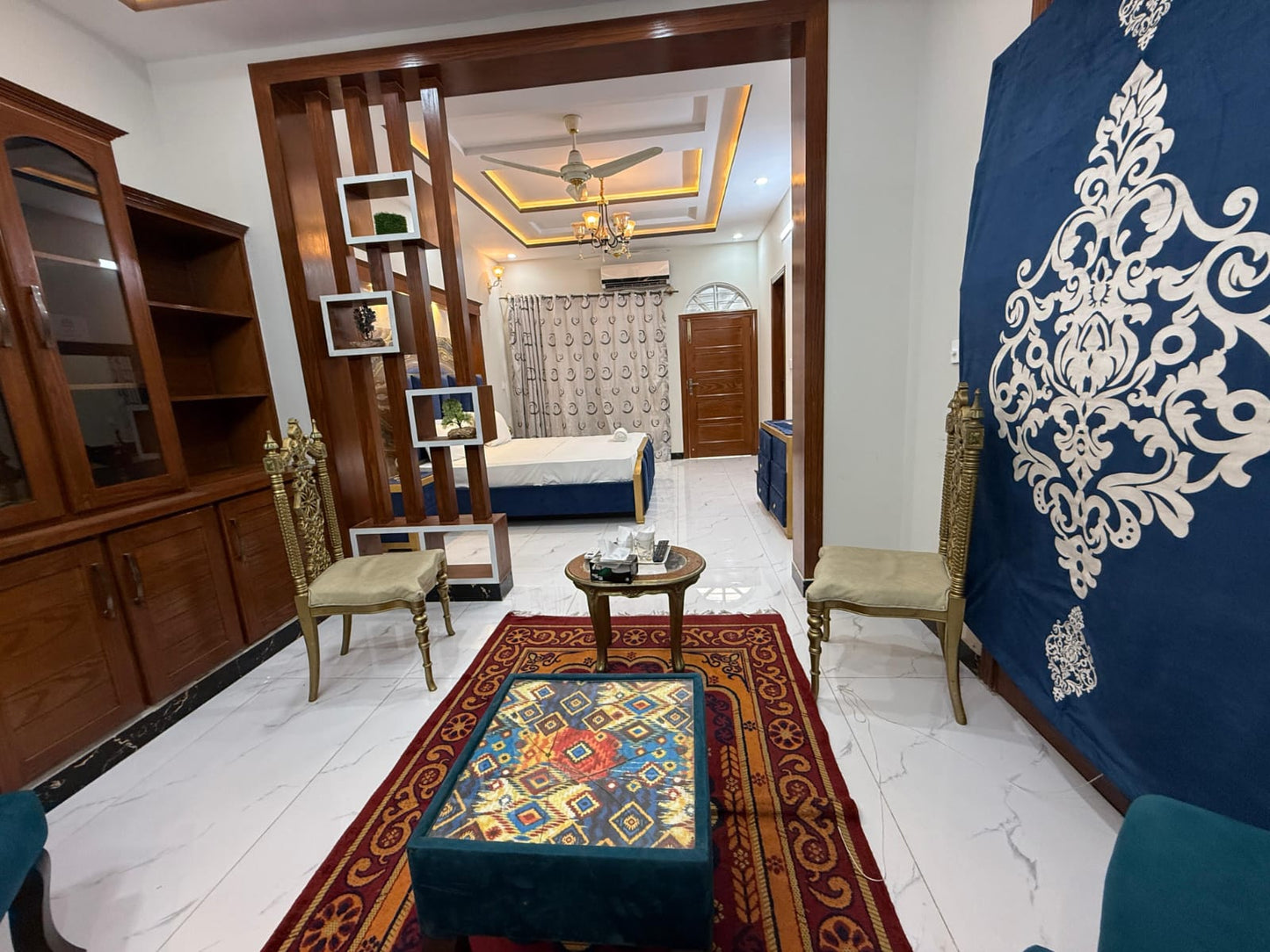 Family Room | Master Bed + Single Bed | 3–5 Guests | G-13 Islamabad | Daily Stay from Rs. 8,900 | SkyBnB